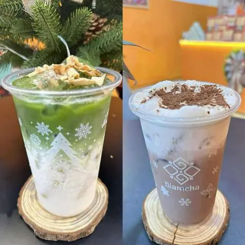 Hình ảnh MatCha Sữa Dừa + Milo Foam Cheese