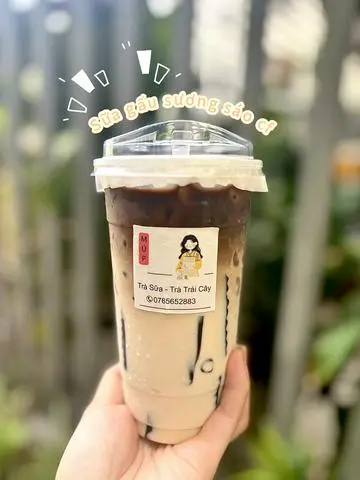 Hình ảnh cà phê sữa tươi sương sáo