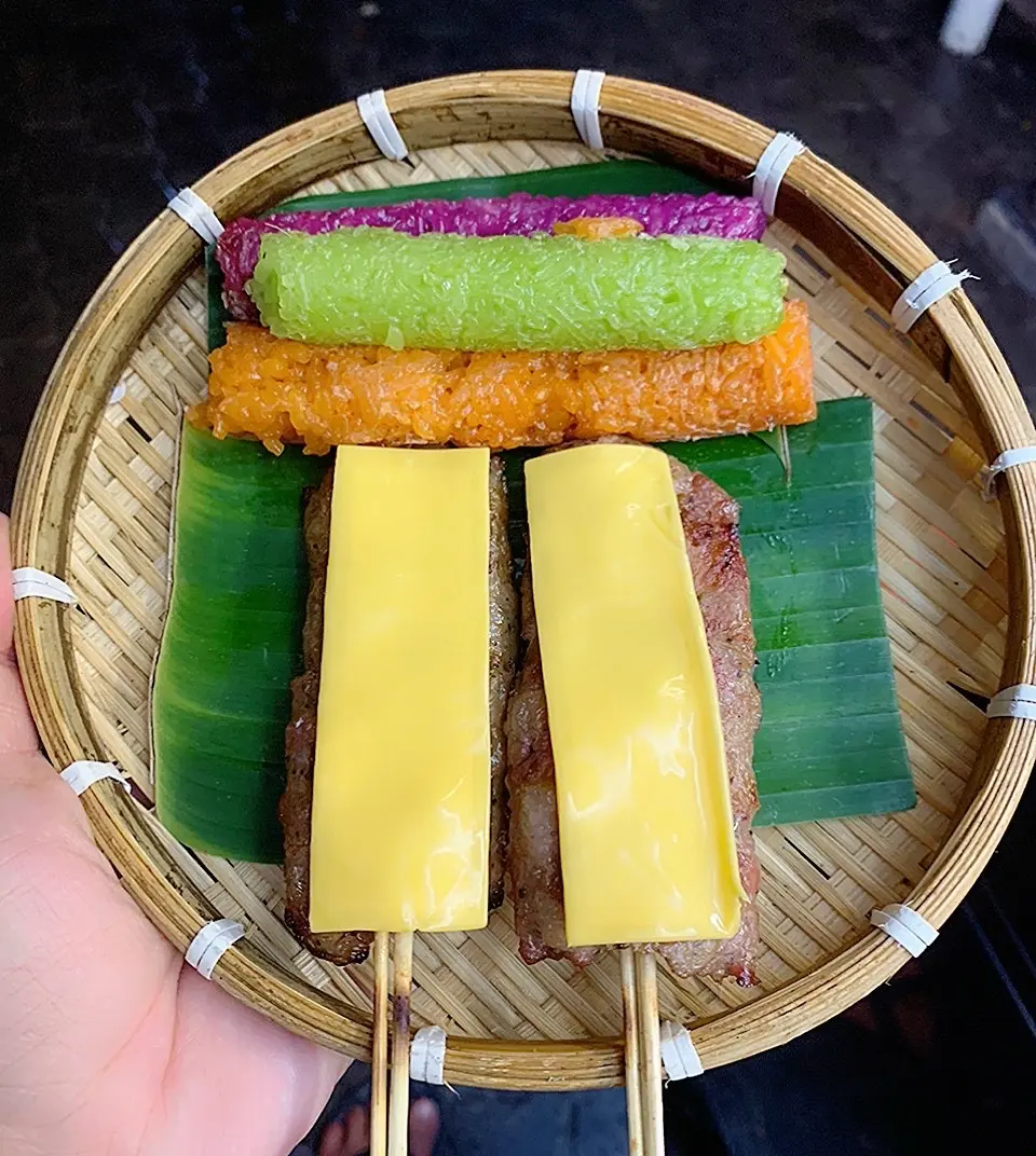 Hình ảnh Combo: 2 Bò nướng phô mai Thái Lan + 1 Xôi Nướng Ngũ Sắc