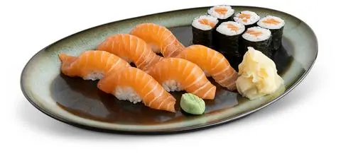Hình ảnh Mix salmon sushi