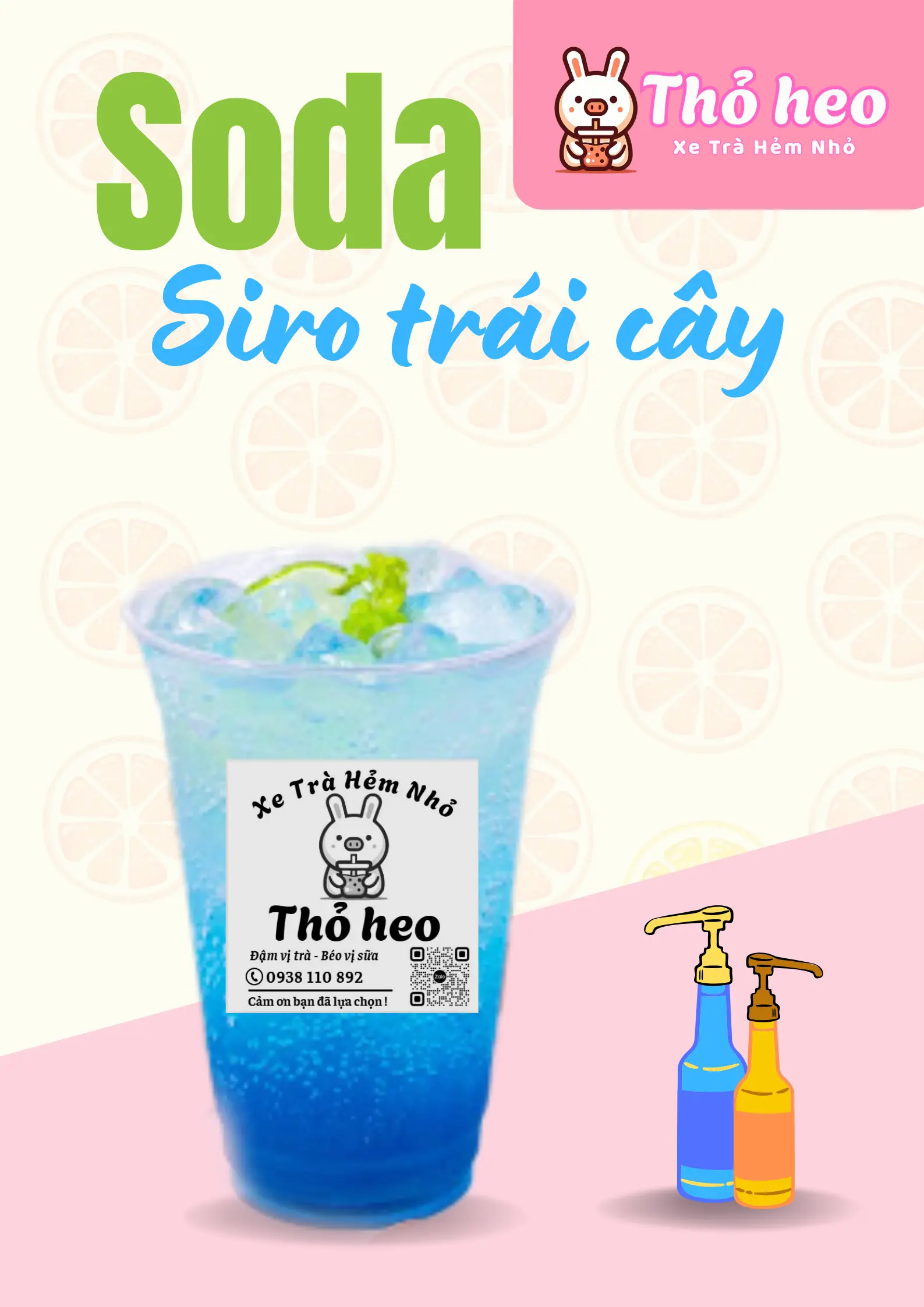 Hình ảnh Soda chanh và mứt trái cây size L 