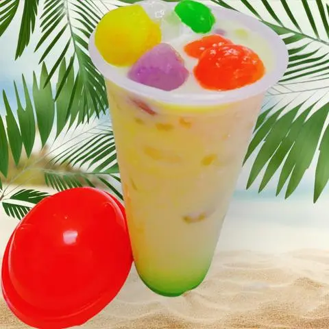 Hình ảnh Trà Sữa Gạo Rang Nhật Bản, Bột Lọc Nhân Dừa Màu (Size M)