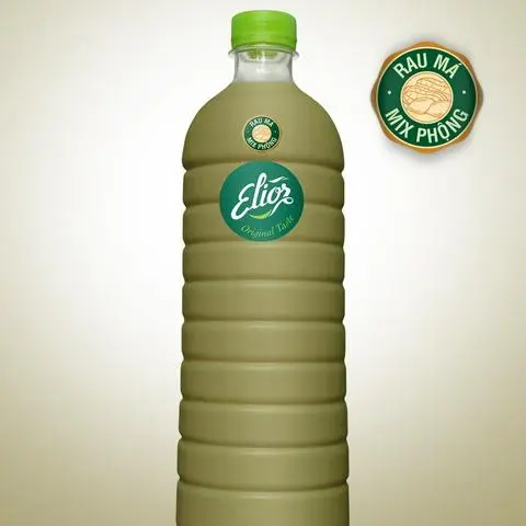 Hình ảnh CHAI 1 LÍT > RAU MÁ [SỮA ĐẬU PHỘNG]