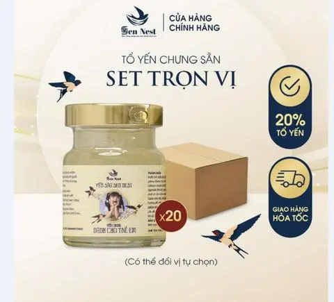 Hình ảnh SET 20 HŨ YẾN SÀO CHƯNG SẴN MIX VỊ