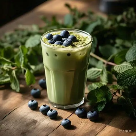 Hình ảnh Matcha việt quất