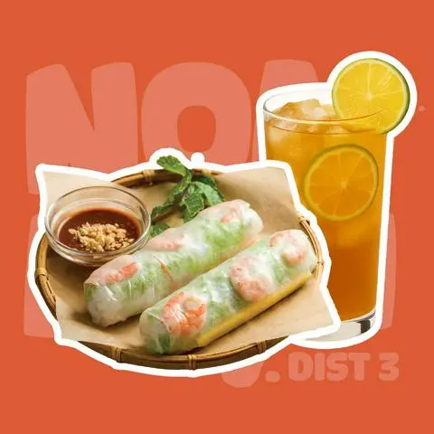 Hình ảnh Combo 2 Gỏi cuốn tôm thịt + 1 trà chanh