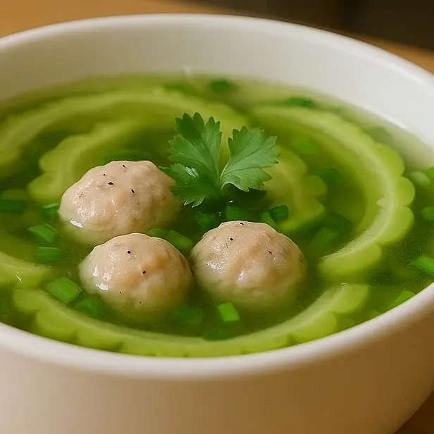 Hình ảnh Canh khổ qua chả cá thác lác