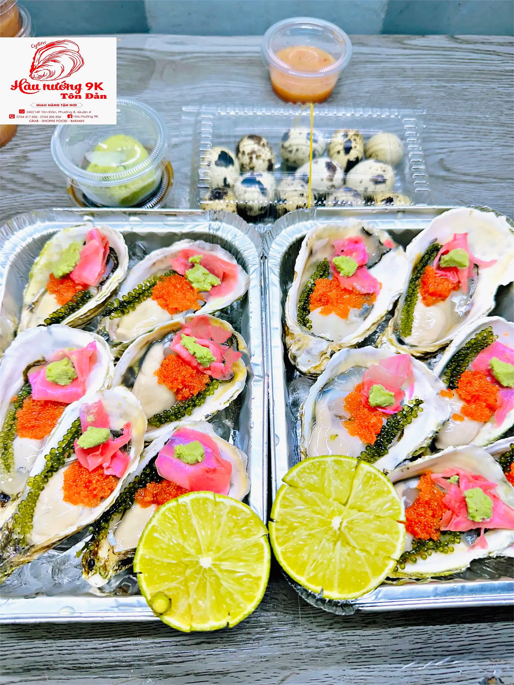 Hình ảnh hàu Nhật sống sashimi 6 con