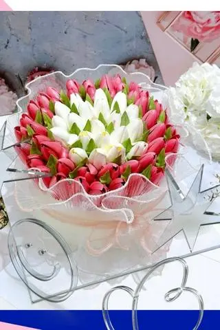 Hình ảnh bánh kem  / bánh sinh nhật bông tuylip