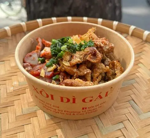 Hình ảnh Xôi xá xíu da gà
