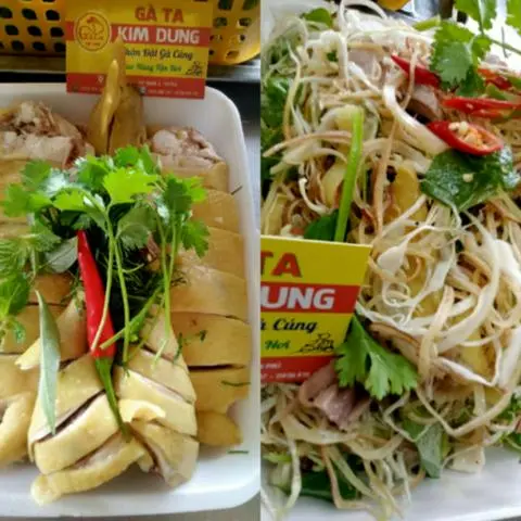 Hình ảnh 1 Con Gà làm 2 món: (1/2 Con chặt + 1/2 Con gỏi)