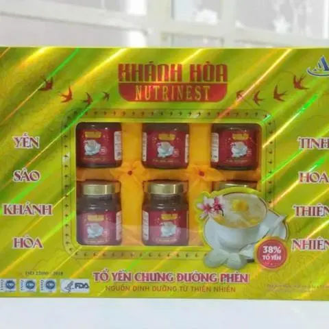 Hình ảnh Yến Sào Chưng Đường Phèn (màu vàng)-1 hộp 6chai