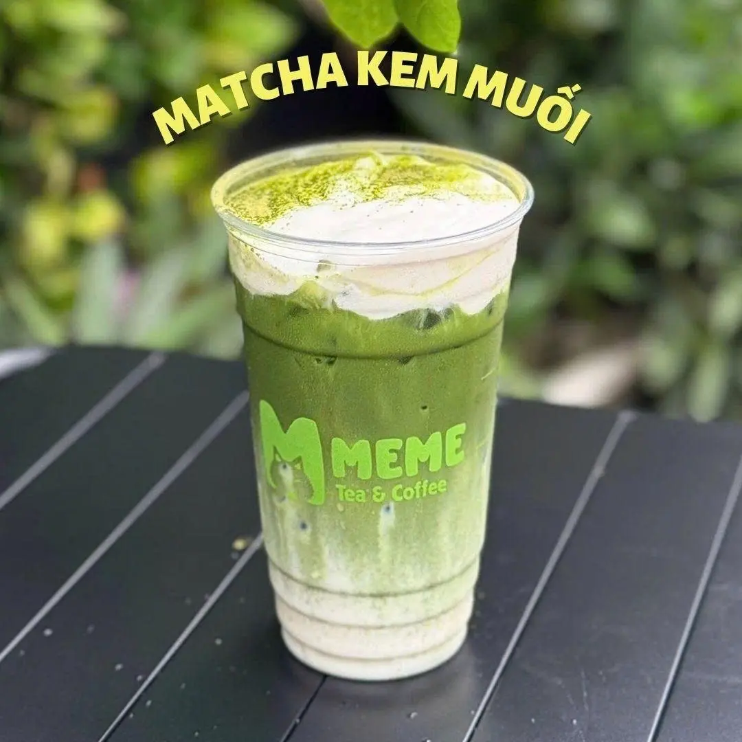 Hình ảnh Matcha latte kem muối