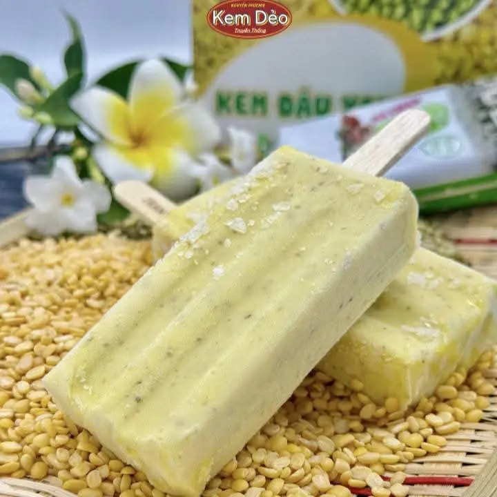 Hình ảnh Kem dẻo Tràng Tiền vị đậu xanh ( 1 cây )