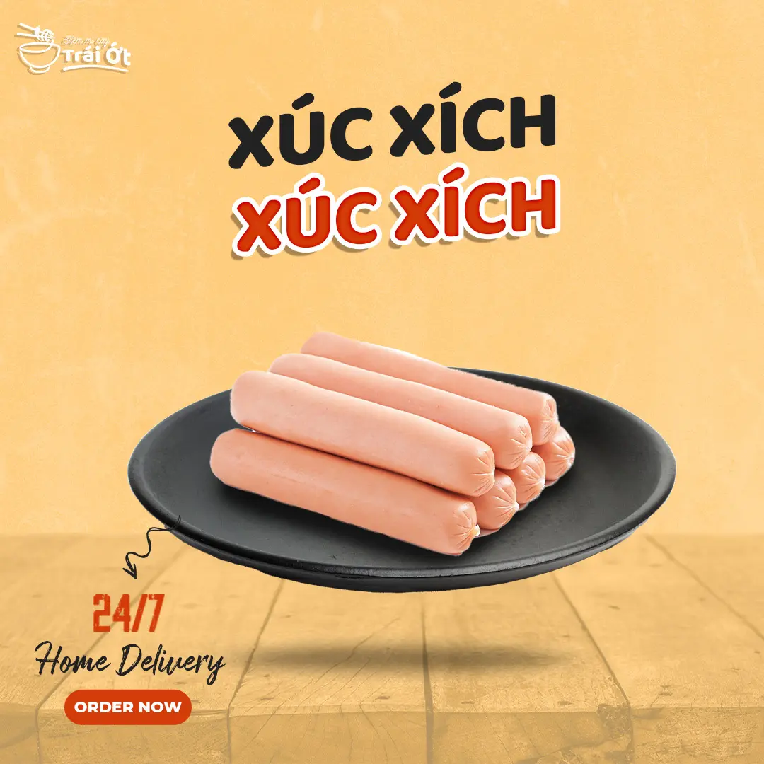 Hình ảnh Xúc Xích Chiên 2 cây 