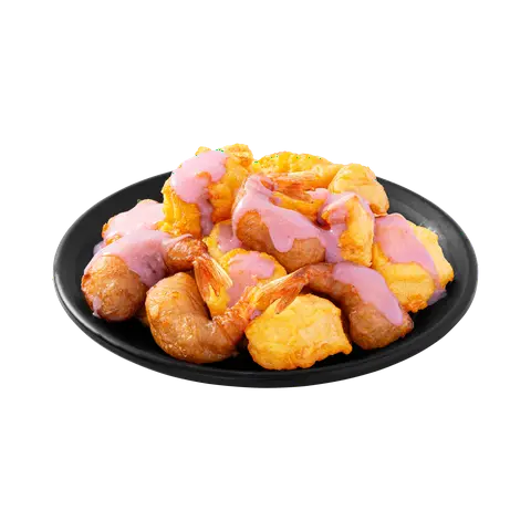 Hình ảnh Gà tôm chiên sốt dâu
