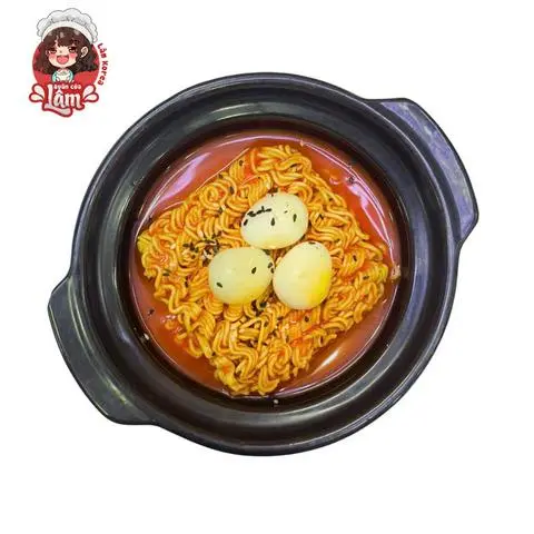 Hình ảnh Mì gói trộn trứng cút sốt Hàn Quốc 