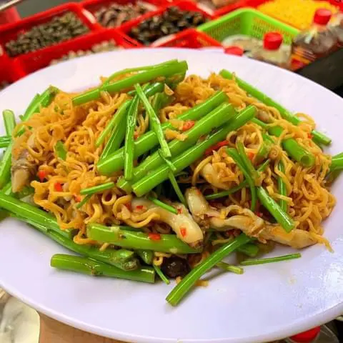 Hình ảnh Ốc Móng Tay Xào Rau Muốn Mì 1 Giấc 