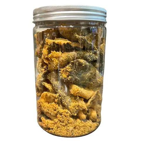 Hình ảnh Hộp 200g Da Cá Lắc Trứng Muối RỘT RỘT Giòn Rụm Ăn Là Ghiền