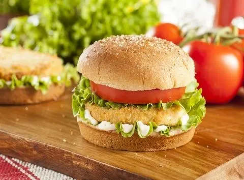 Hình ảnh Hamburger Gà + Trứng