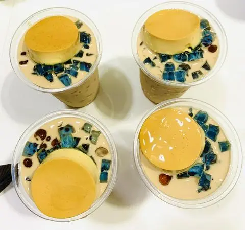 Hình ảnh Trà sữa thạch rau câu - bánh flan size L