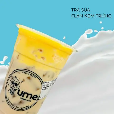 Hình ảnh Trà Sữa Flan Kem Trứng