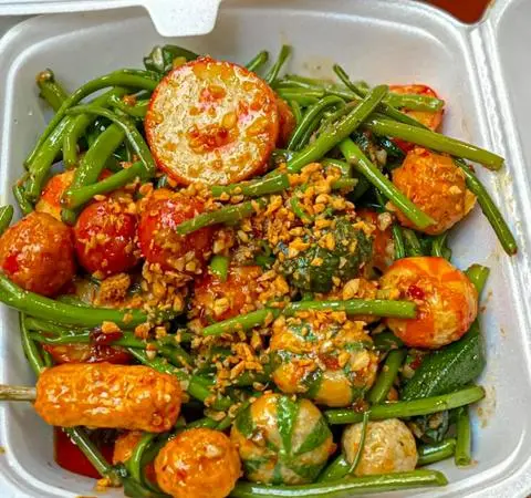 Hình ảnh combo cá viên chiên mắm tỏi nhỏ