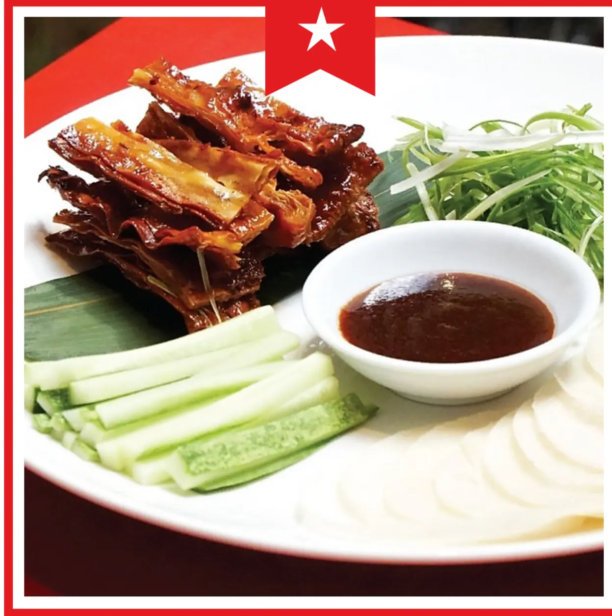Hình ảnh Tàu hũ ky cuốn kiểu Bắc Kinh chay - 4 bánh pía