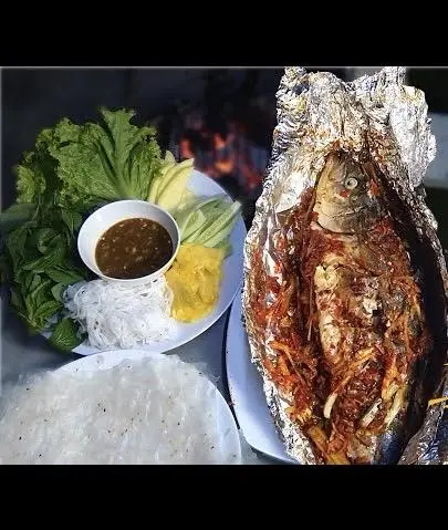 Hình ảnh cá cam nướng giấy bạc size trung 