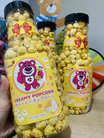 Hình ảnh Bắp Rang Bơ ( Bỏng Ngô) chai khổng lồ thơm ngon !