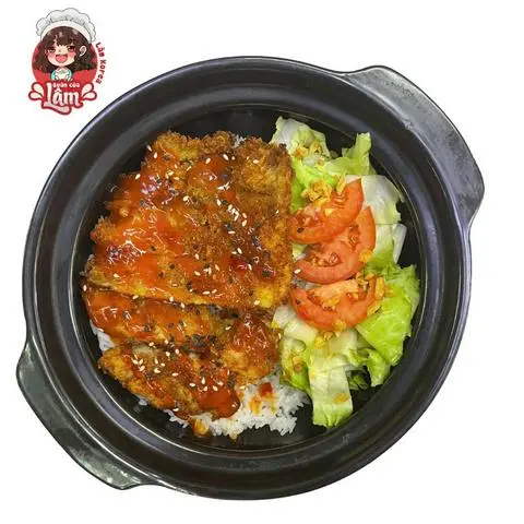Hình ảnh Cơm sườn chiên xù xốt chua ngọt