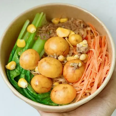 Hình ảnh Mì Trộn Trứng Non