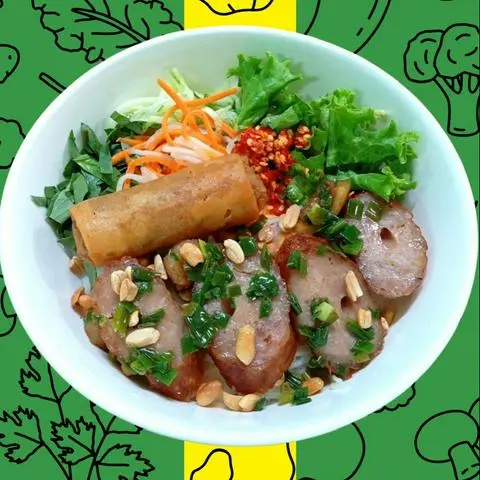 Hình ảnh Bún Nem Nướng và Chả Giò 