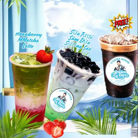 Hình ảnh Combo Mua 2 Tặng 1 ( Khi mua 1 ly strawberry latte matcha + Cà phê đen Tặng sữa Tươi Dâu lắc trân châu trắng) 