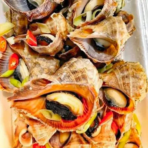 Hình ảnh ốc miệng rộng xào sate