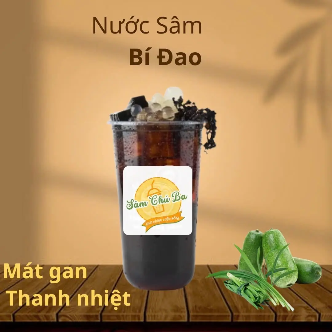 Hình ảnh Ly sâm bí đao hạt chia mát lạnh 