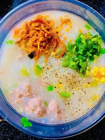 Hình ảnh cháo rau củ thịt bằm( size lớn)