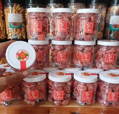 Hình ảnh Xí muội hồng phấn (đào)-250gr