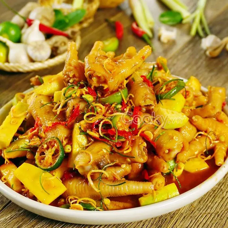 Hình ảnh Chân Gà Sốt Thái