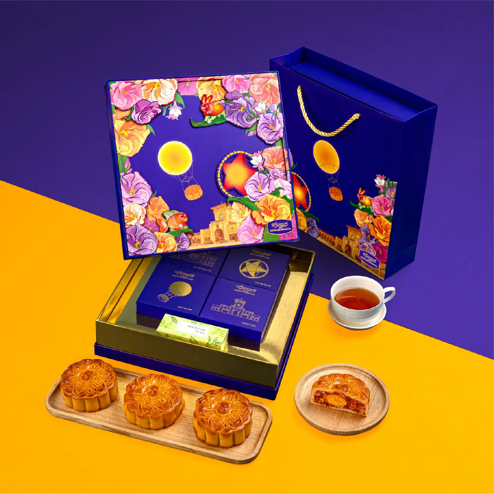 Hình ảnh [Bánh Trung Thu Savouré] COMBO CÁT TƯỜNG 2 - 4 Bánh 250gr