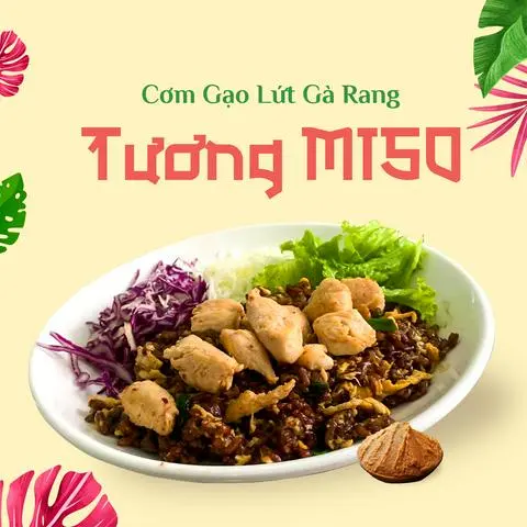 Hình ảnh Cơm gạo lứt gà rang tương miso