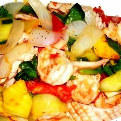 Hình ảnh Mực xào chua ngọt ( dĩa lớn )