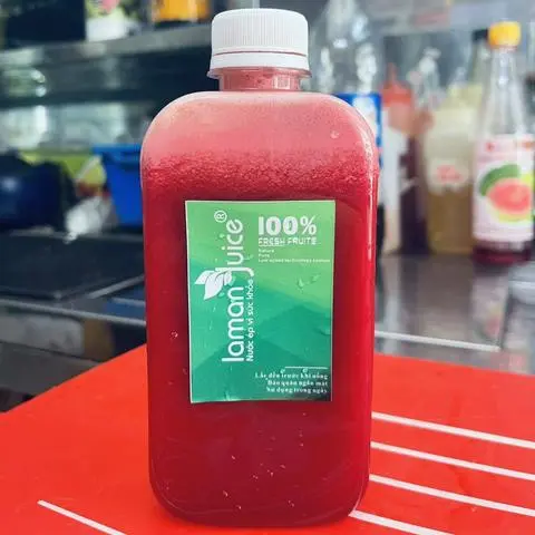 Hình ảnh ép dưa hấu táo dền gừng chai 