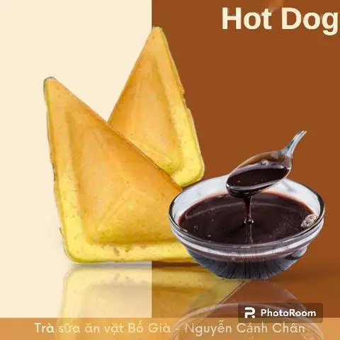 Hình ảnh Hot dog chấm sốt socola
