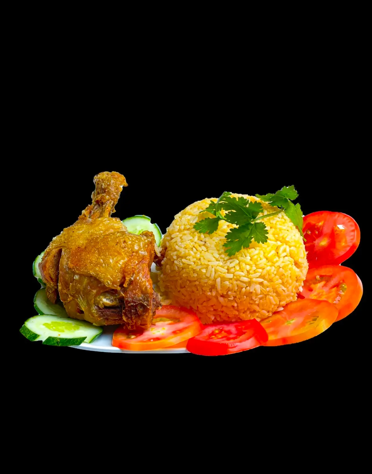 Hình ảnh Cơm gà xối mỡ đùi
