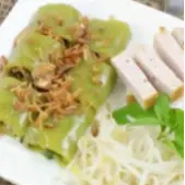 Hình ảnh Bánh Cuốn Nhân Thịt Lá Dứa Đặc Biệt 3 Chả, Nem Chua ,Nem Nướng