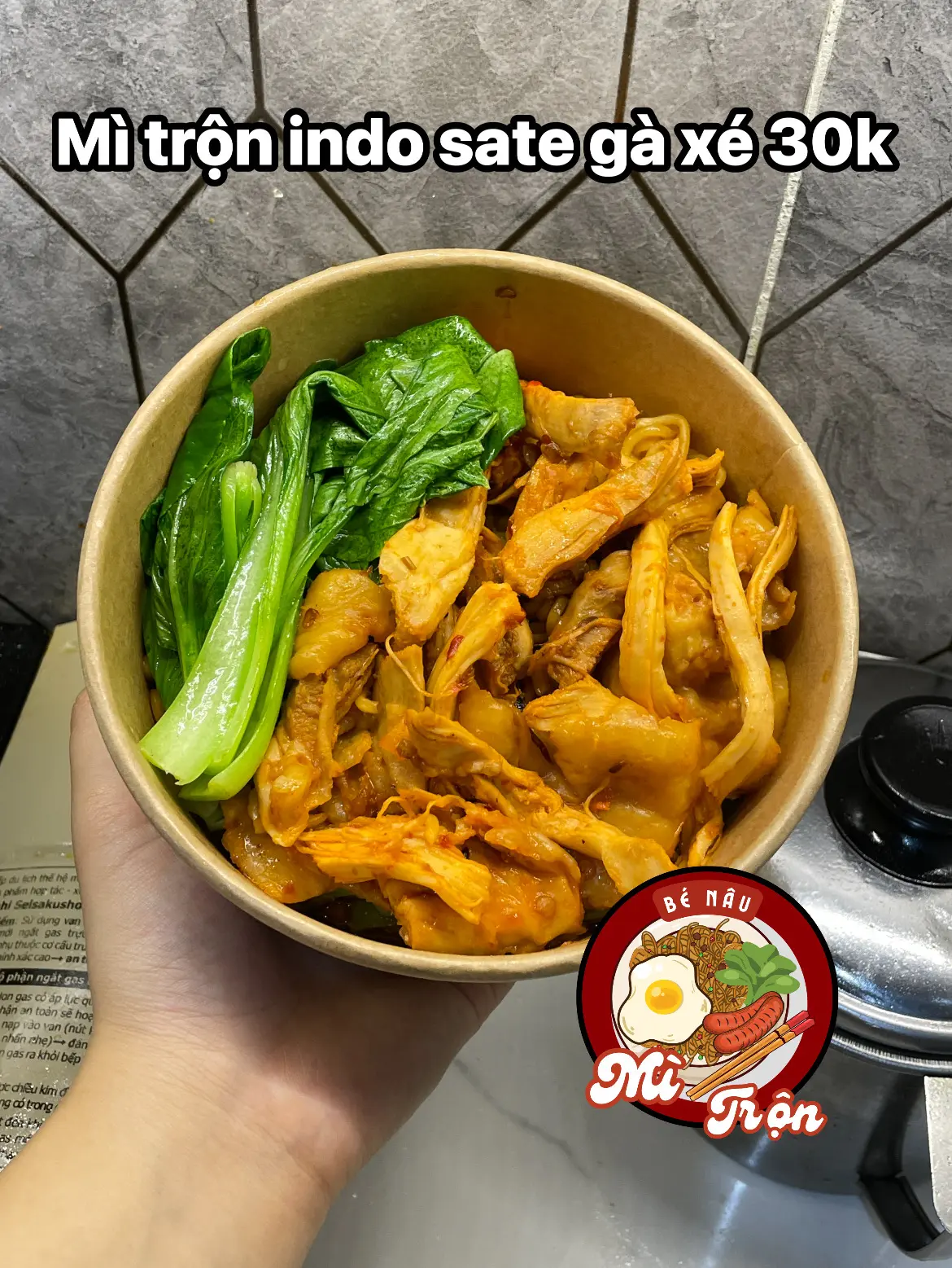 Hình ảnh Mì trộn indo sate Gà xé