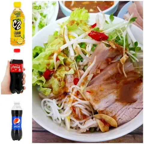 Hình ảnh Bún thịt luộc - Coca chai/Pepsi/ 7up