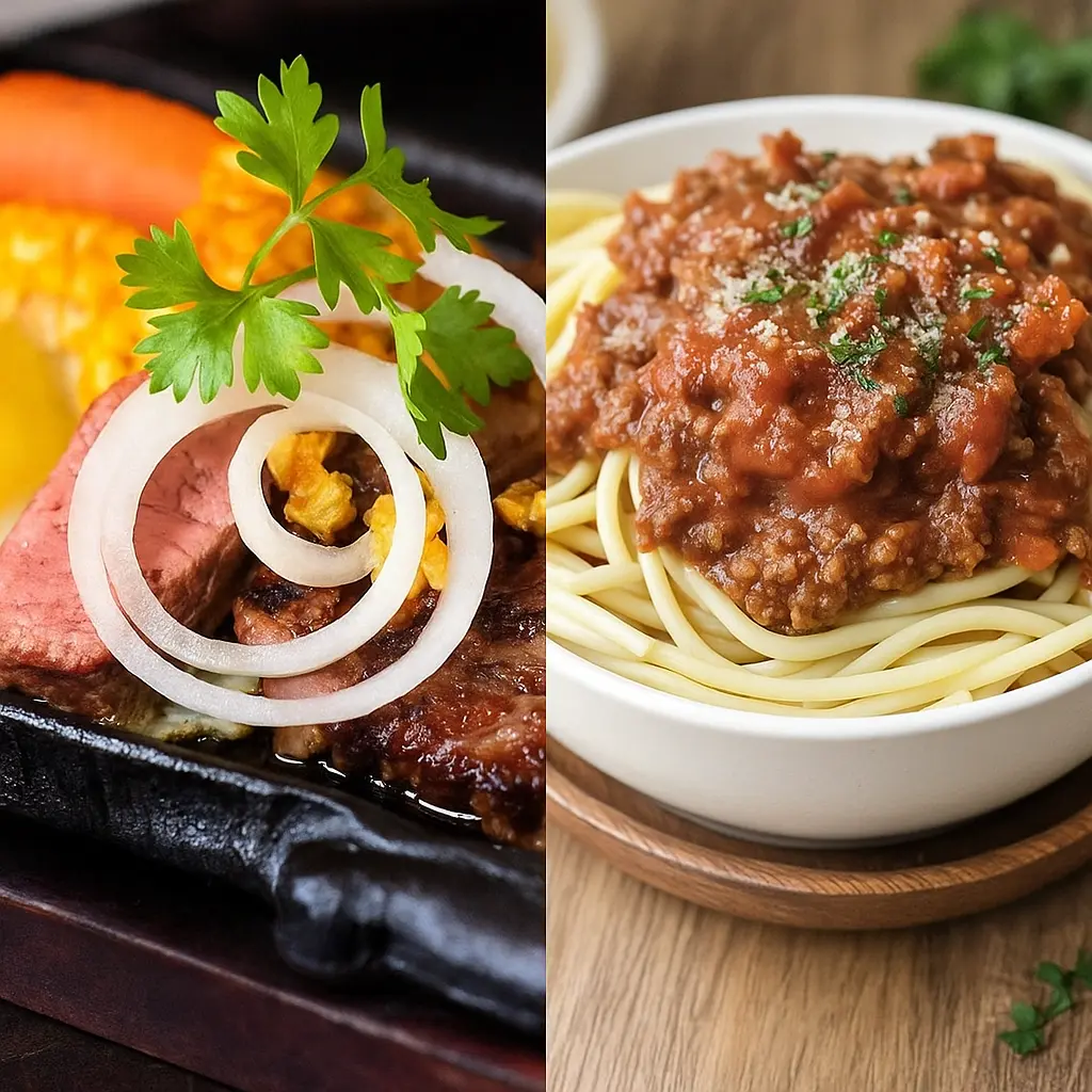 Hình ảnh COMBO MÓN ÂU VỊ Á ( 1 phần Beefsteak và 1 phần Mỳ Ý )