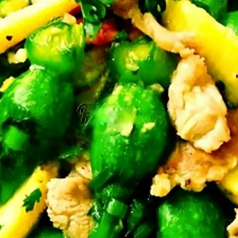 Hình ảnh Bí nụ xào bò